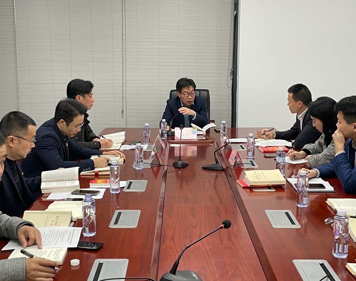 市永利集团物流集团党支部 市永利集团勘察设计公司党支部联合召开主题教育学习会,叶岚清摄1.jpg